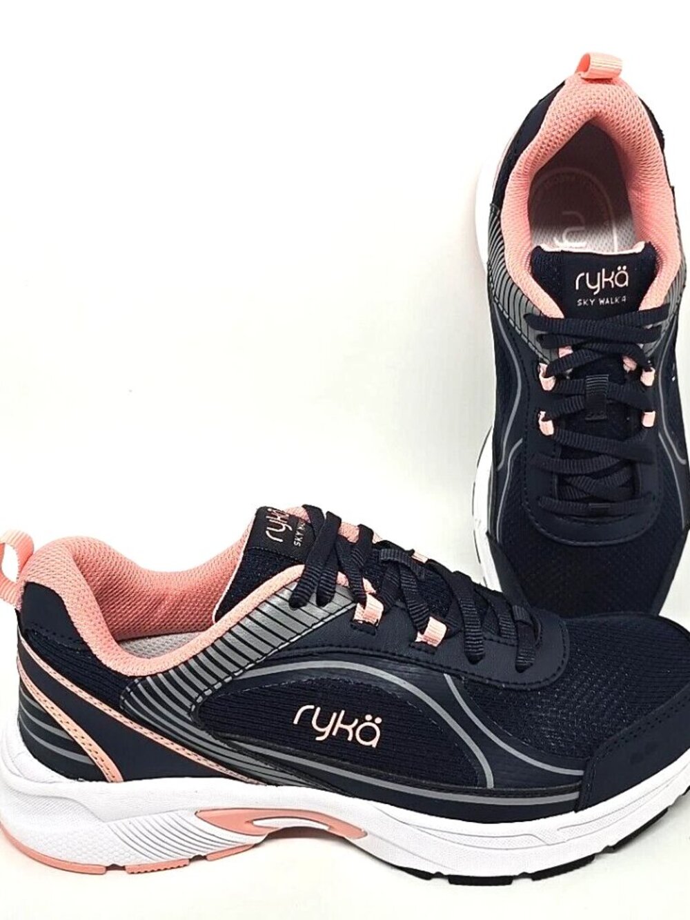 Ryka Sky Walk 4 Blue Pink Walking Sneaker Shoes Women's Size 6M